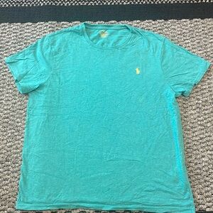 Polo Ralph Lauren T-shirt Mens XL Crew Neck Casual Green Custom Slim Fit